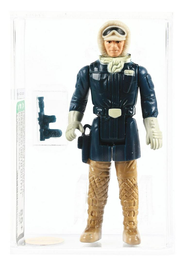 1980 KENNER STAR WARS HAN SOLO HOTH OUTFIT "DARK TAN PANTS" VARIATION LOOSE GRADED FIGURE AFA 85+ (1 of 3)
