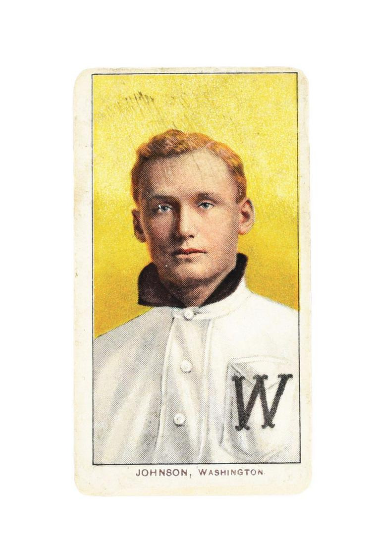 T-206 WALTER JOHNSON BASEBALL CARD. (1 of 2)