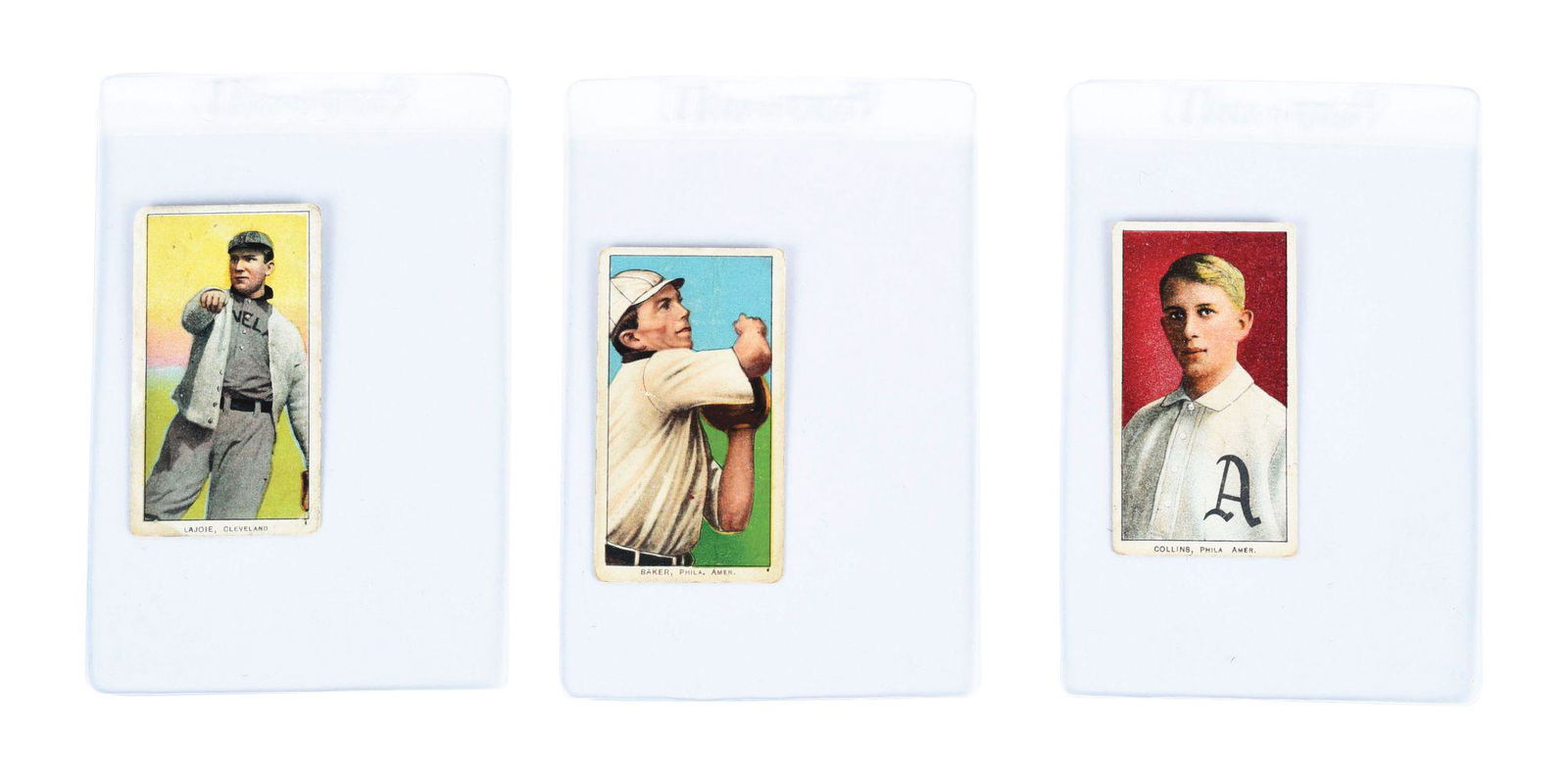 LOT OF 3: T-206 BASEBALL CARDS. (1 of 2)