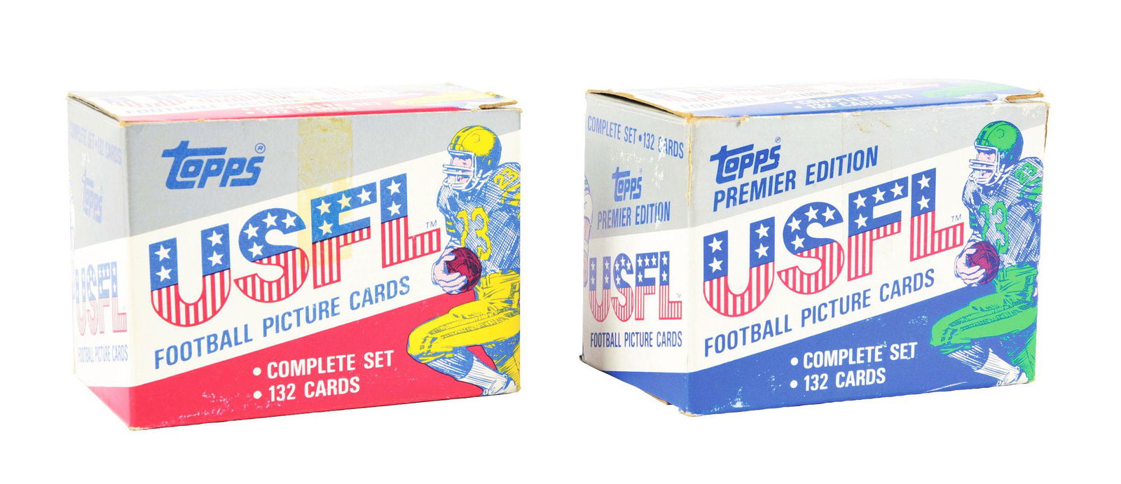 LOT OF 2: TOPPS USFL BOXED CARD SETS 1984-1985. (1 of 3)