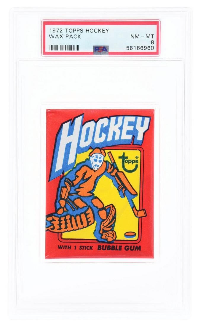 1972 TOPPS HOCKEY WAX PACK - PSA 8. (1 of 2)