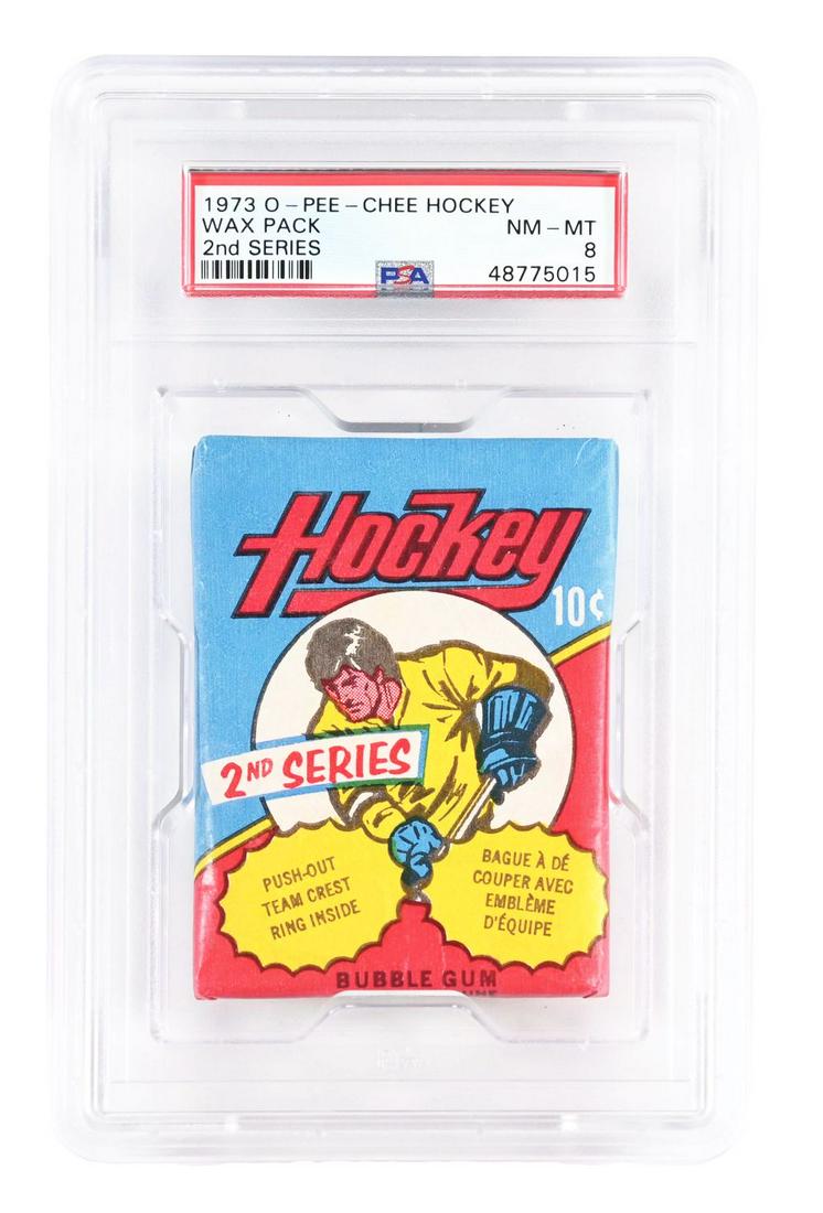 1973 OPC HOCKEY SERIES 2 WAX PACK PSA 8. (1 of 2)
