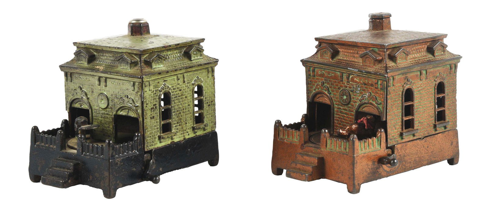 LOT OF 2: MECHANICAL BANKS DOG ON TURNTABLE. (1 of 7)