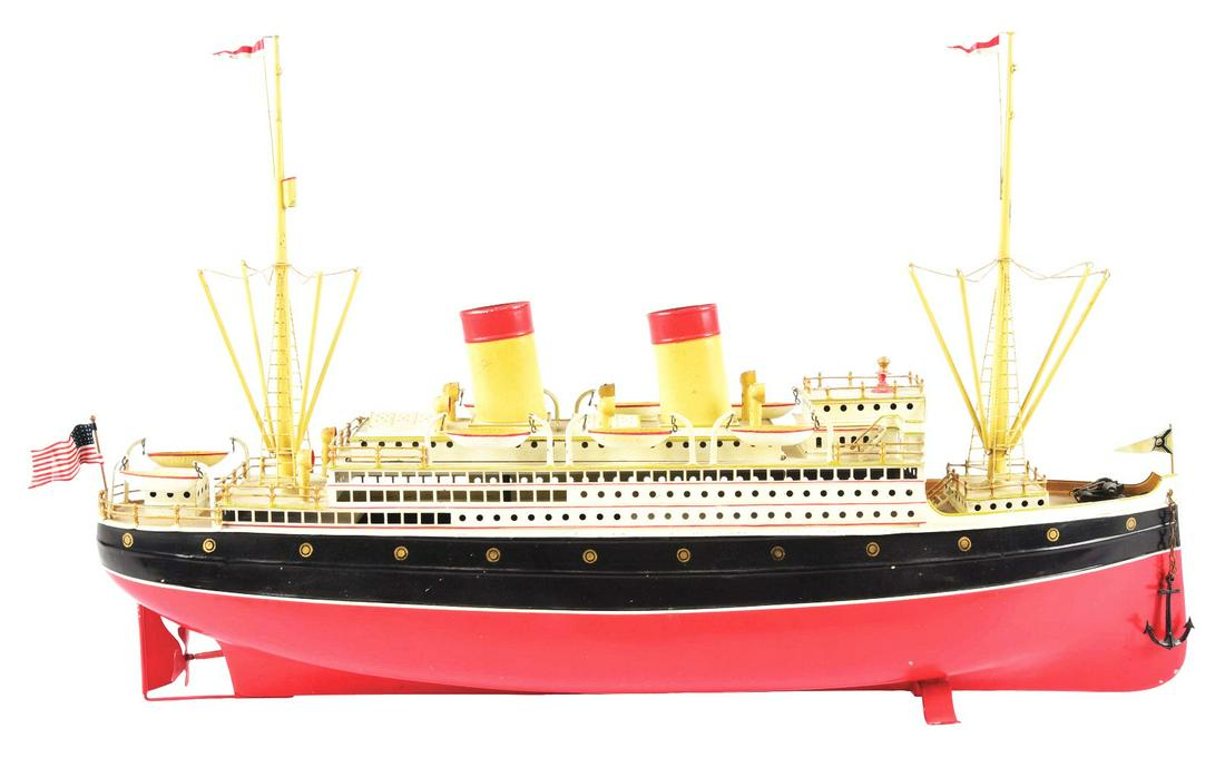 PRE-WAR GERMAN BING OCEAN LINER. (1 of 3)