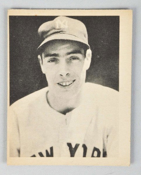 1939 Joe DiMaggio Play Ball No. 26 Baseball Card.: Description Black and white card. Badly off-center from right to left. Still a good example of a good candidate for submission to grading.Condition (Very Good).