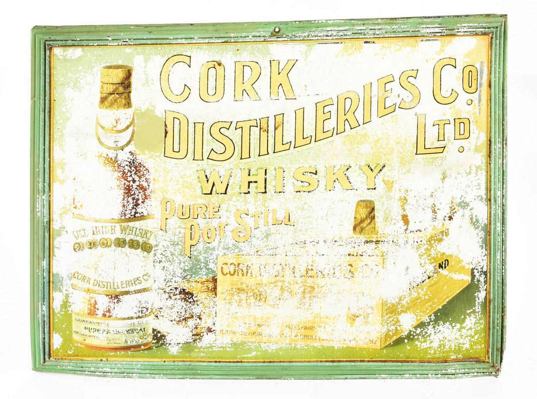 CORK DISTILLERIES CO. WHISKY SIGN. (1 of 2)