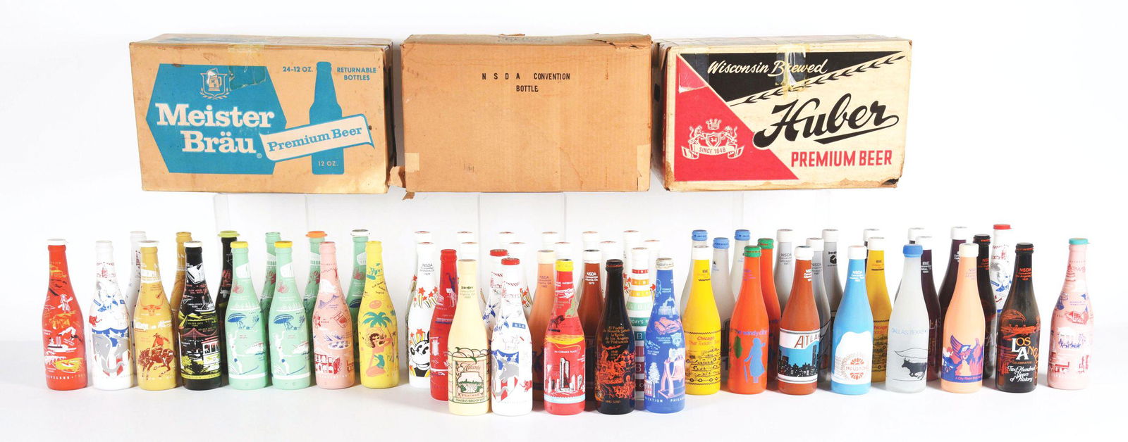 LOT OF 3: BOXES OF VARIOUS BEVERAGE BOTTLES. (1 of 2)