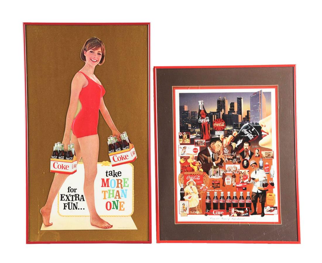 LOT OF 2: FRAMED COCA-COLA LITHOGRAPHS. (1 of 4)