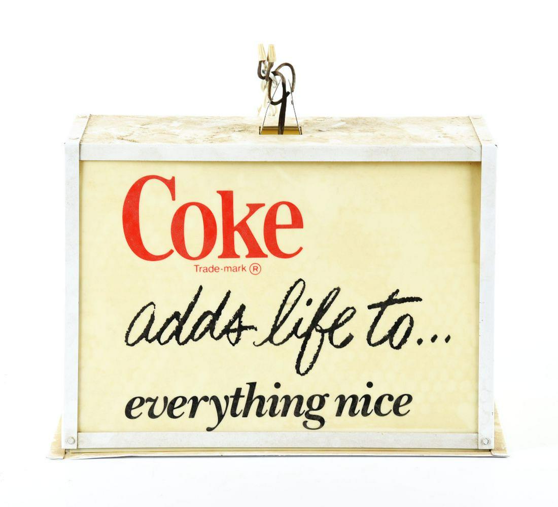 COCA-COLA LIGHT-UP PENDULUM LIGHT. (1 of 2)