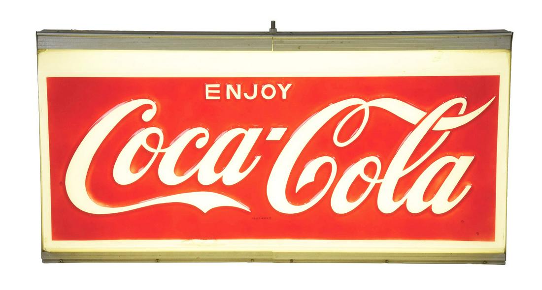 LIGHT-UP ENJOY COCA-COLA SIGN. (1 of 3)
