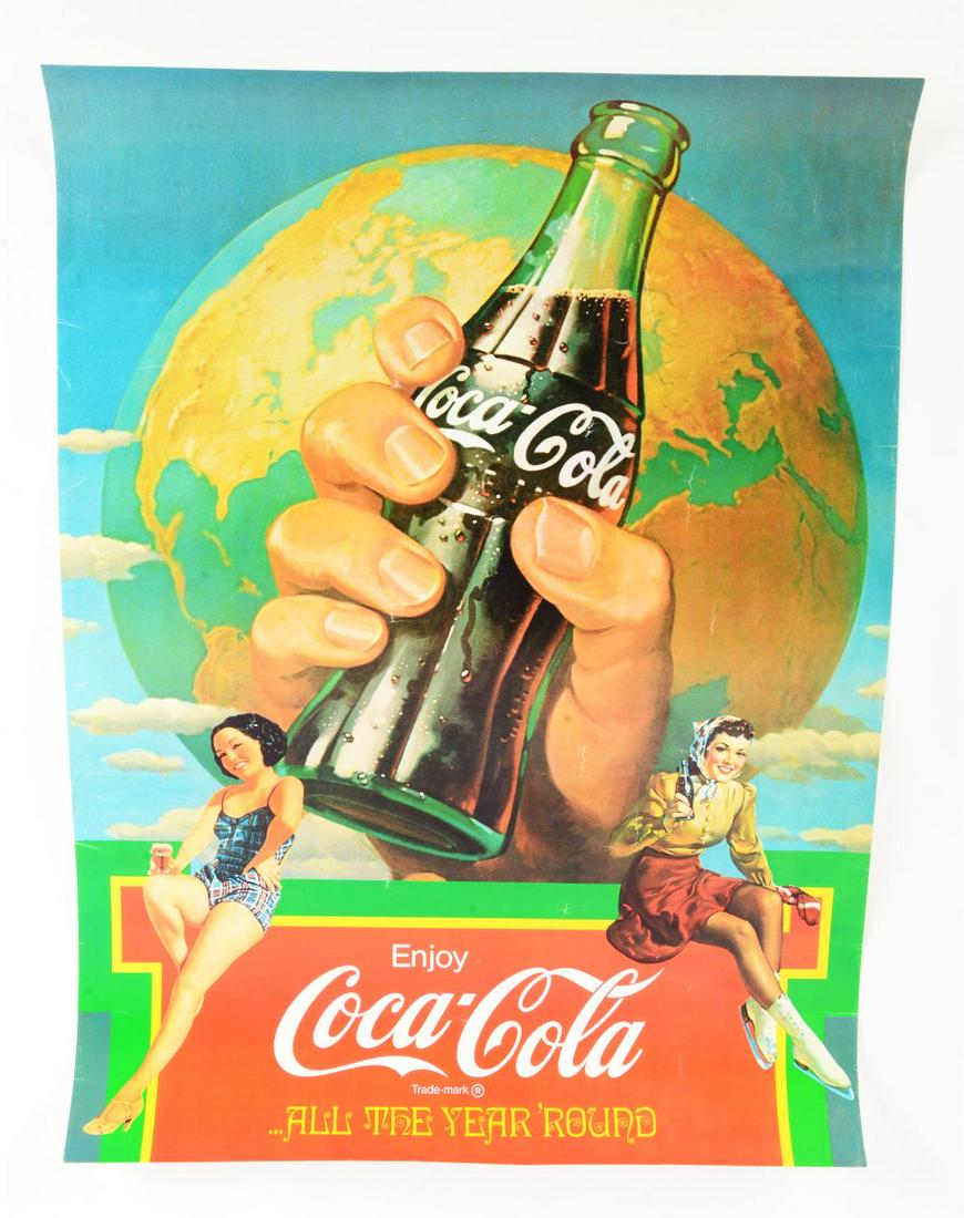 COCA-COLA ALL THE YEAR ROUND AD POSTER. (1 of 1)