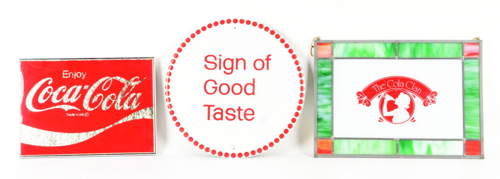 LOT OF 3: COCA-COLA ADVERTISING ITEMS. (1 of 1)