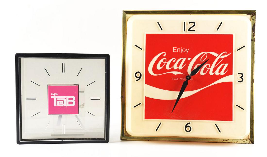 LOT OF 2: SODA CLOCKS. (1 of 2)
