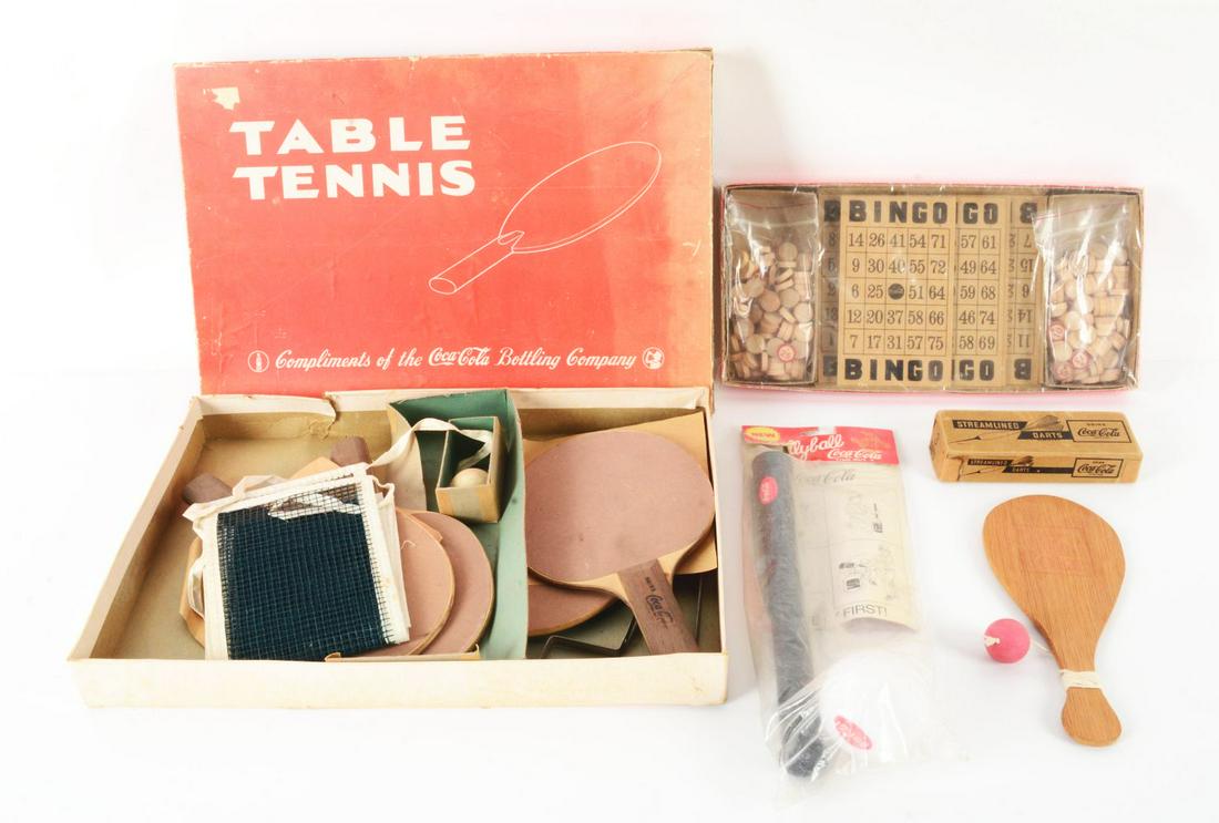 LOT OF COCA-COLA GAMING MEMORABILIA. (1 of 1)