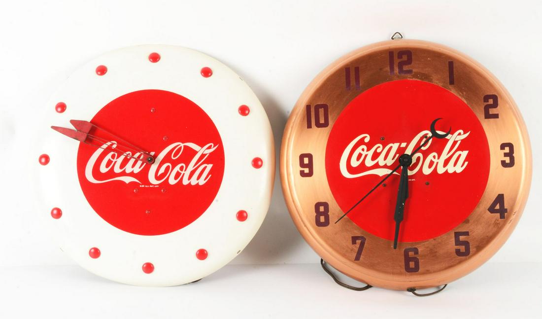 LOT OF 2: COCA-COLA CLOCKS. (1 of 1)