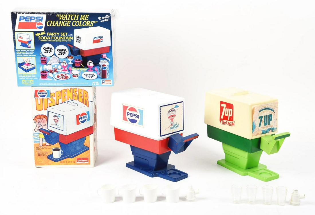 LOT OF 4: SODA TOY DISPENSERS. (1 of 2)