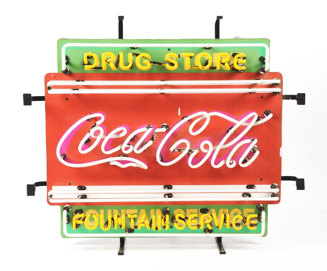 COCA-COLA LIGHT-UP NEON SIGN. (1 of 2)