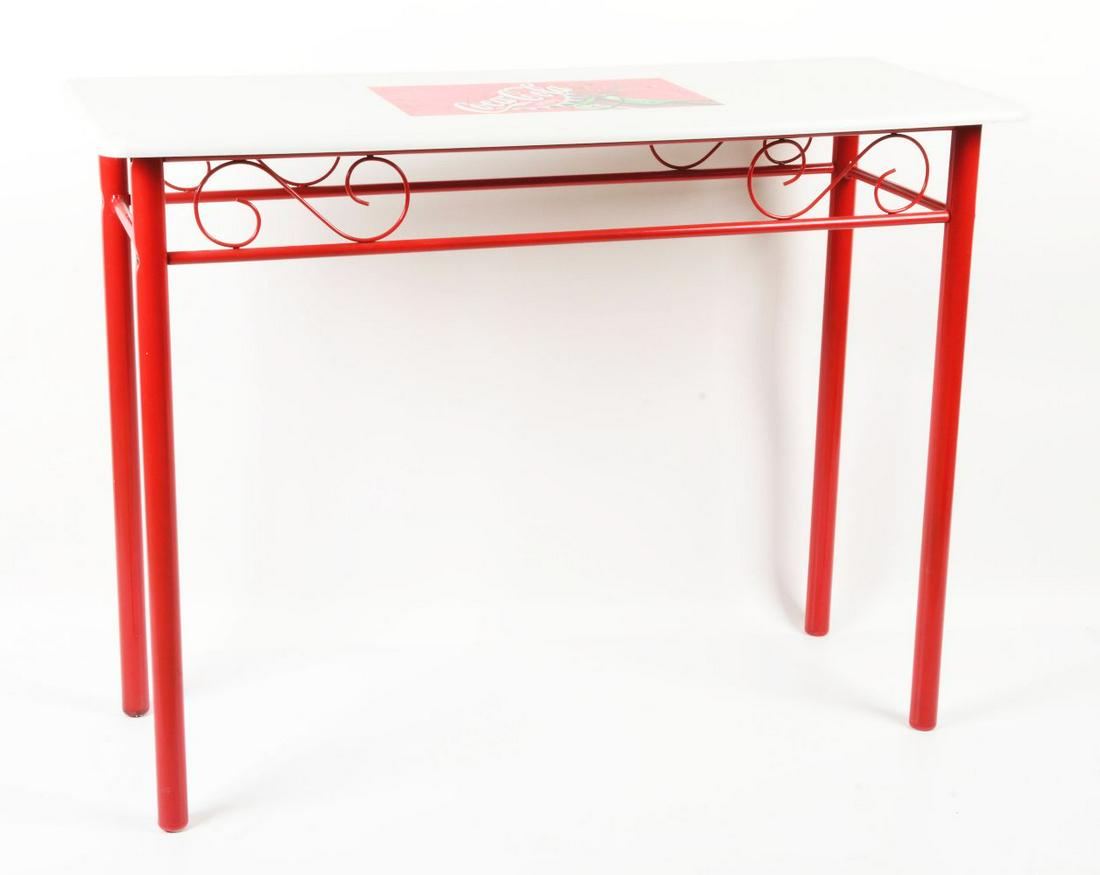 CONTEMPORARY COCA-COLA SOFA TABLE. (1 of 3)