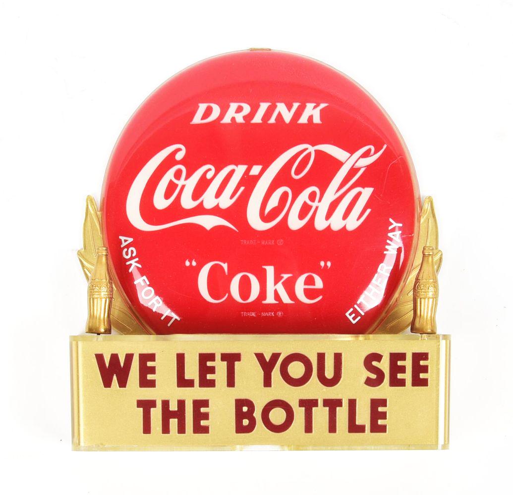 1950S COCA-COLA BOTTLE TOPPER. (1 of 2)