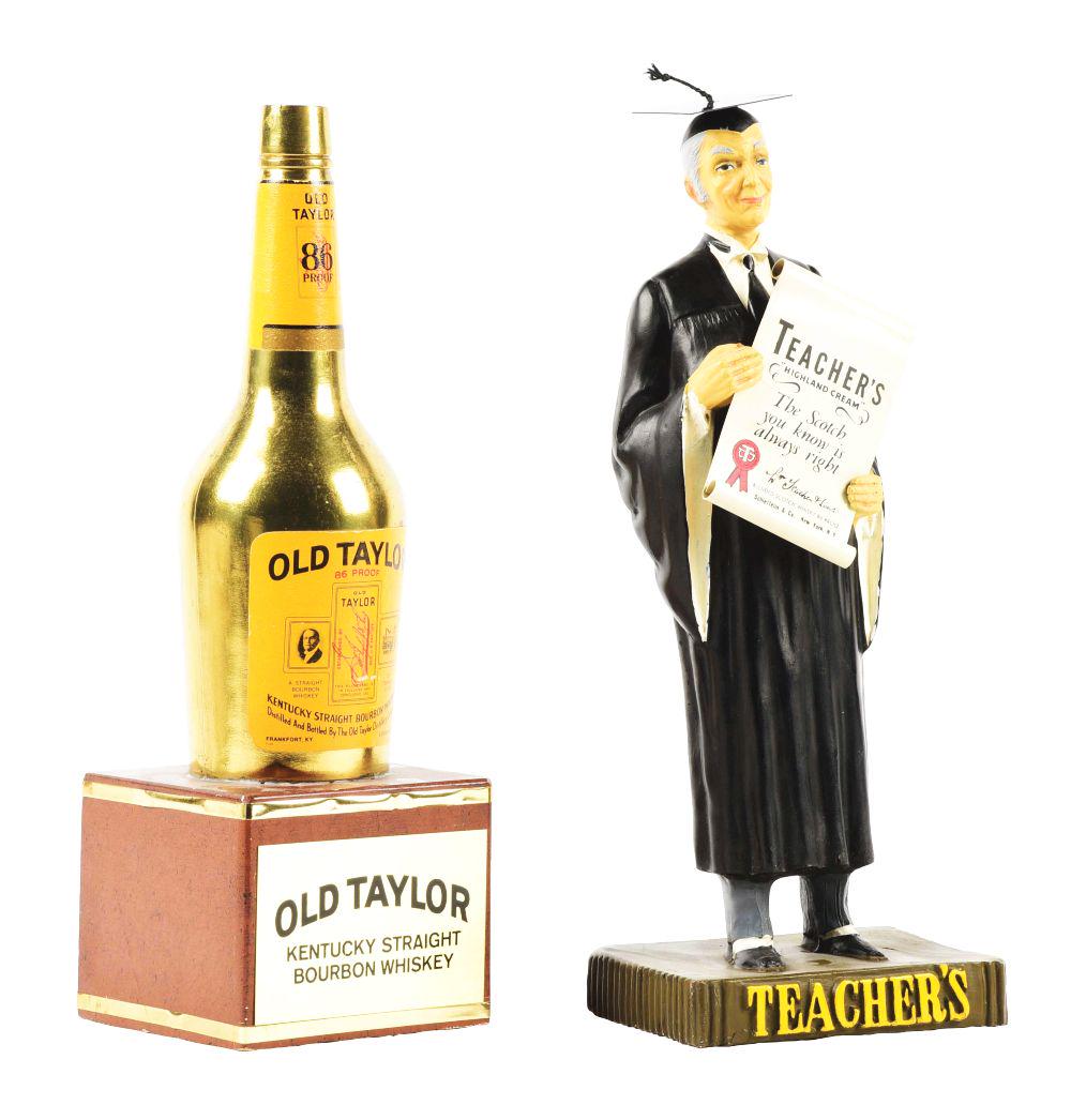 LOT OF 2: WHISKEY ADVERTISEMENT DISPLAYS. (1 of 4)