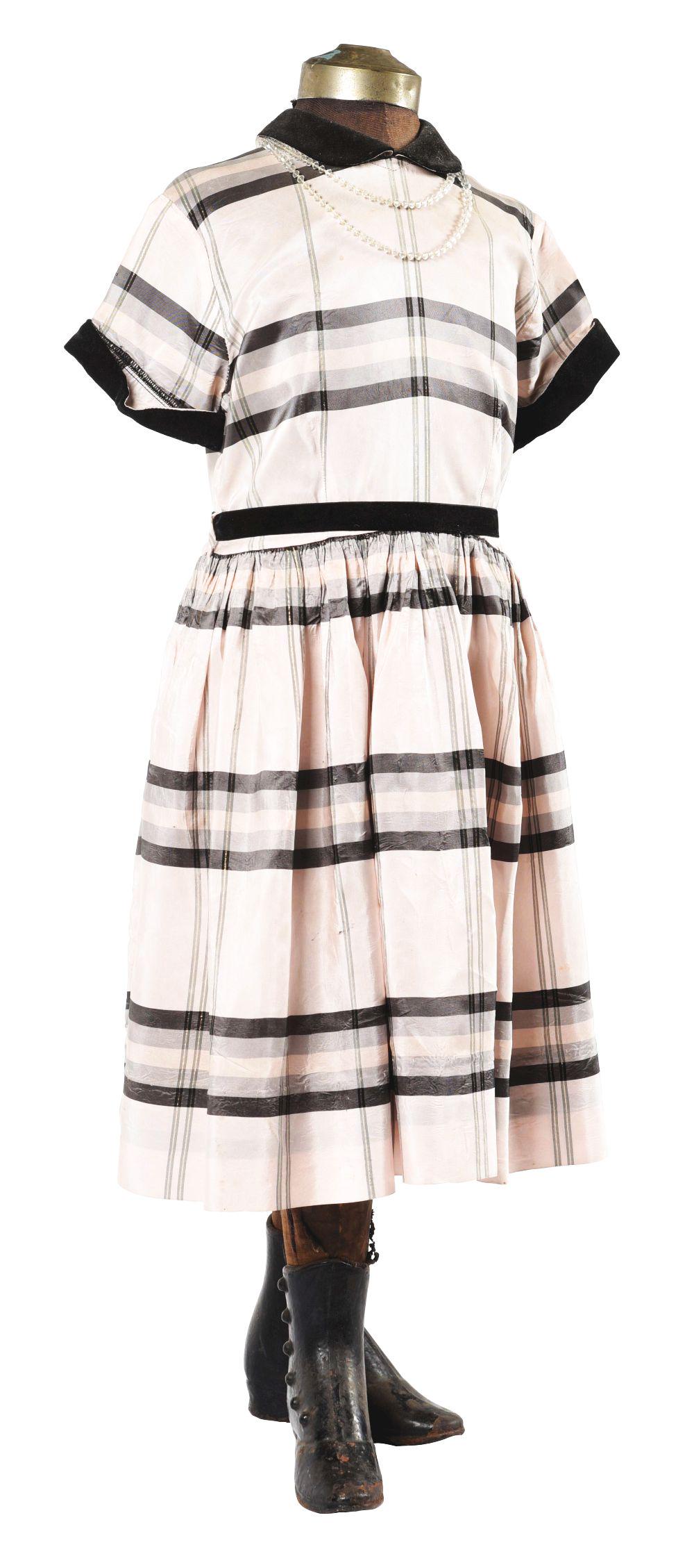 EARLY CHILDS MANNEQUIN WITH PINK CHILD'S DRESS. (1 of 5)