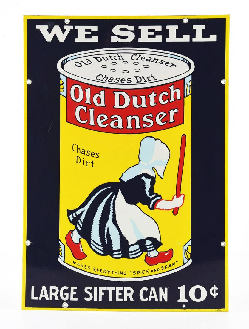 WE SELL OLD DUTCH CLEANSER PORCELAIN SIGN. (1 of 2)