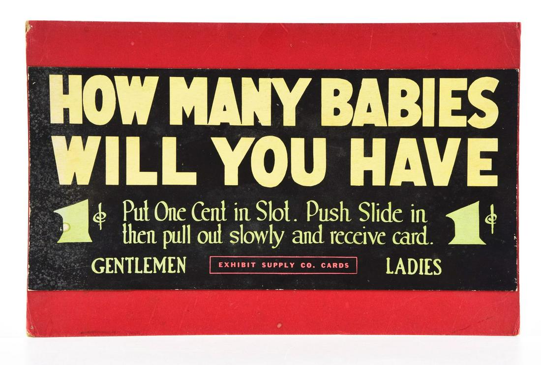 HOW MANY BABIES WILL YOU HAVE ARCADE MARQUEE SIGN. (1 of 2)