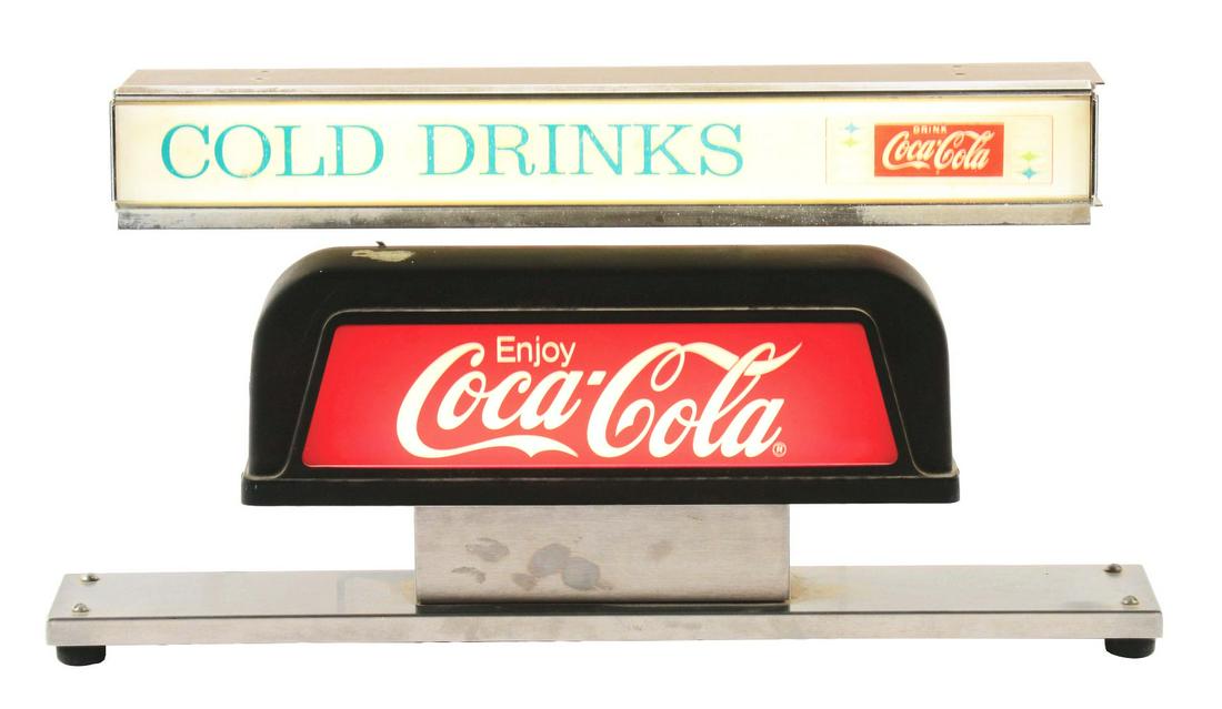LOT OF 2: COCA-COLA LIGHT-UP SIGNS. (1 of 3)