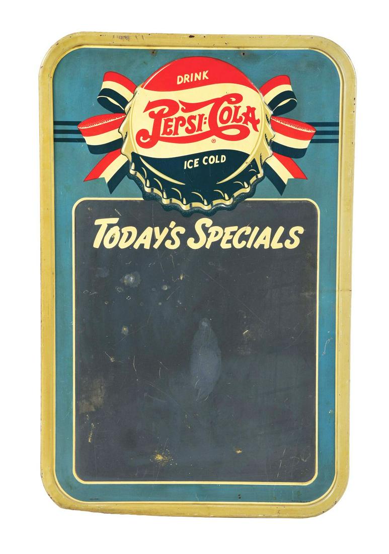 PEPSI-COLA "TODAY'S SPECIALS" MENU SIGN. (1 of 2)