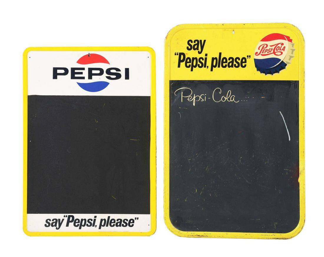 LOT OF 2: PEPSI ADVERTISEMENT MENU SIGNS. (1 of 4)