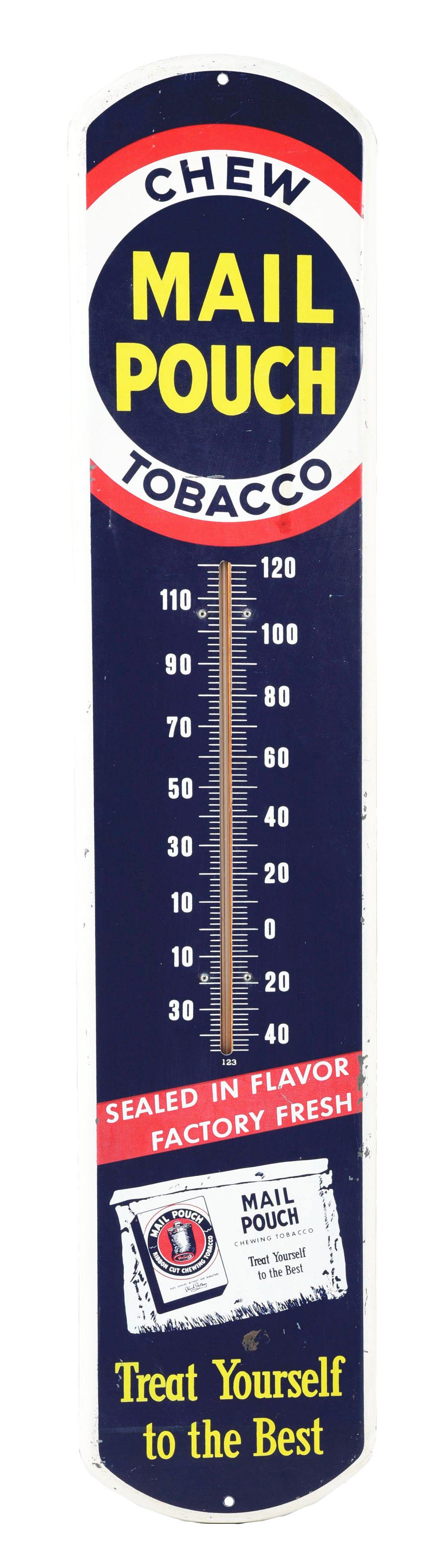 MAIL POUCH THERMOMETER SIGN. (1 of 2)