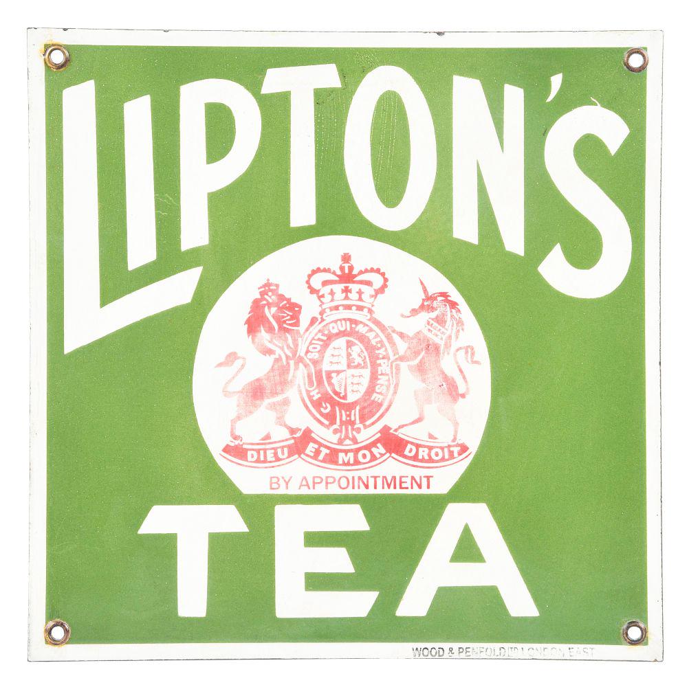 LIPTON TEA SINGLE-SIDED PORCELAIN SIGN. (1 of 3)