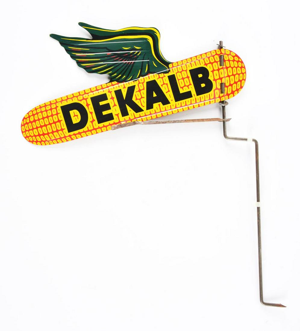DEKALB CORN SEED SPINNER SIGN. (1 of 2)