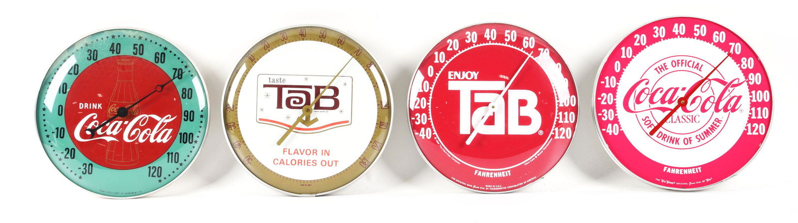 LOT OF 4: SODA POP THERMOMETERS. (1 of 2)