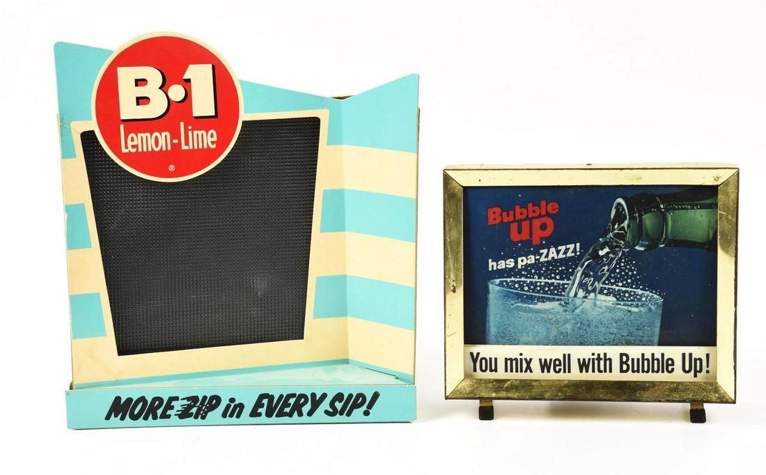 LOT OF 2: LIGHT-UP SODA SIGNS. (1 of 2)