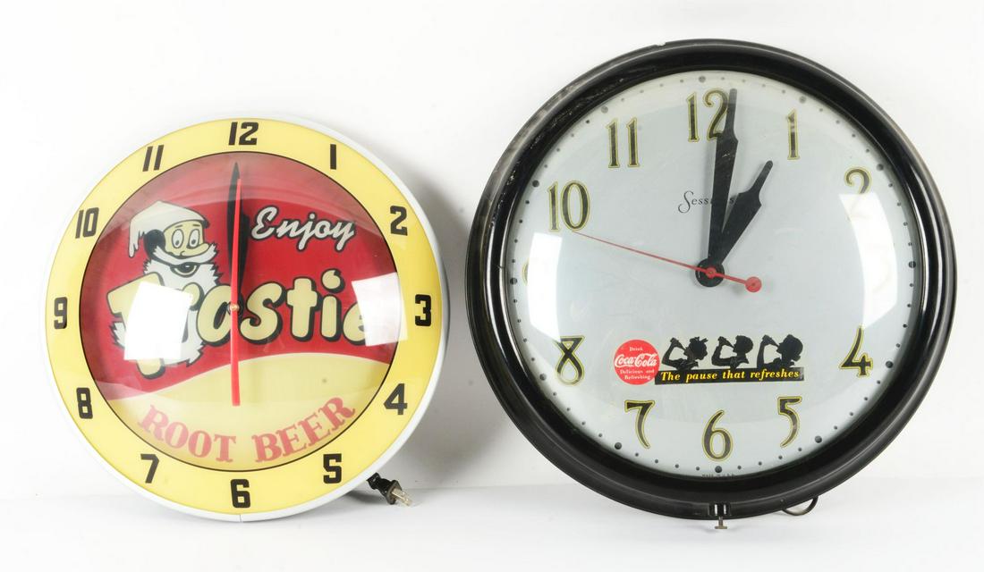 LOT OF 2: SODA POP CLOCKS. (1 of 1)