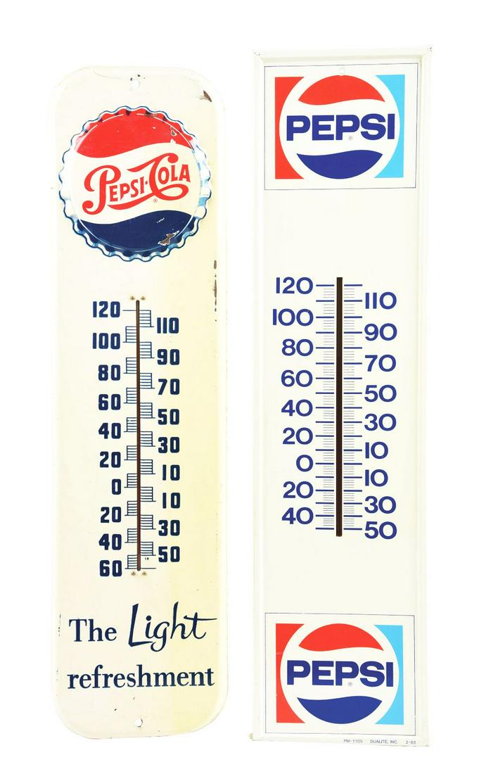 LOT OF 2: PEPSI THERMOMETERS. (1 of 4)