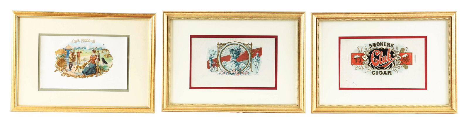 LOT OF 3: LARGE FORMAT CIGAR LABELS. (1 of 2)