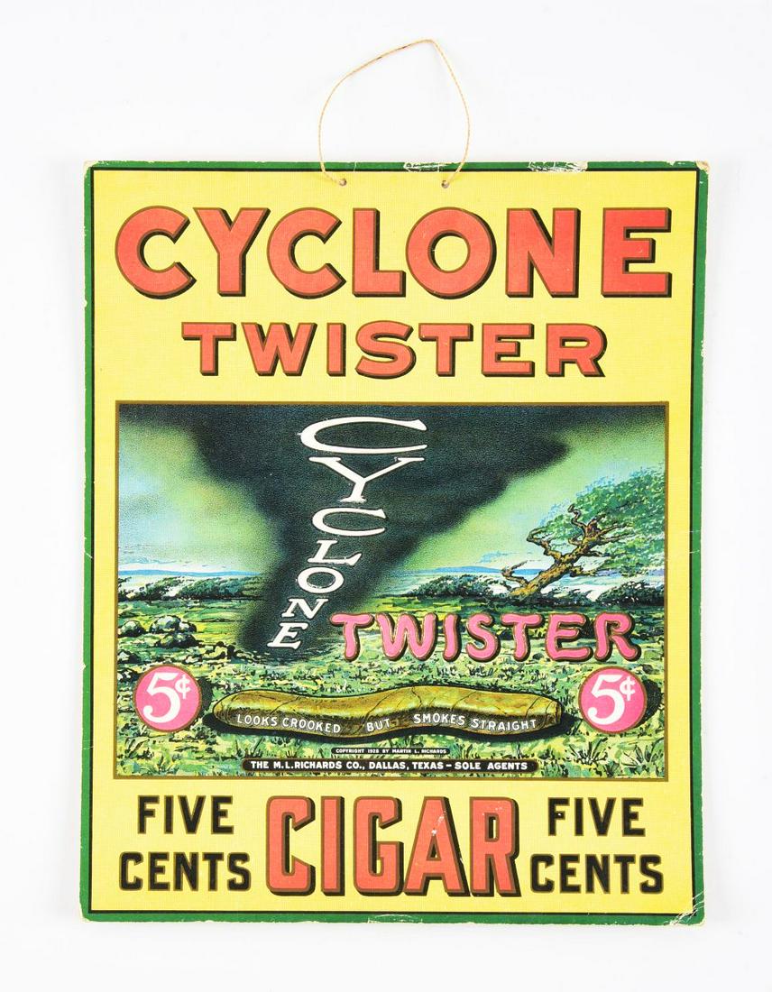 CYCLONE TWISTER 5Â¢ CIGARS FAN PULL. (1 of 2)
