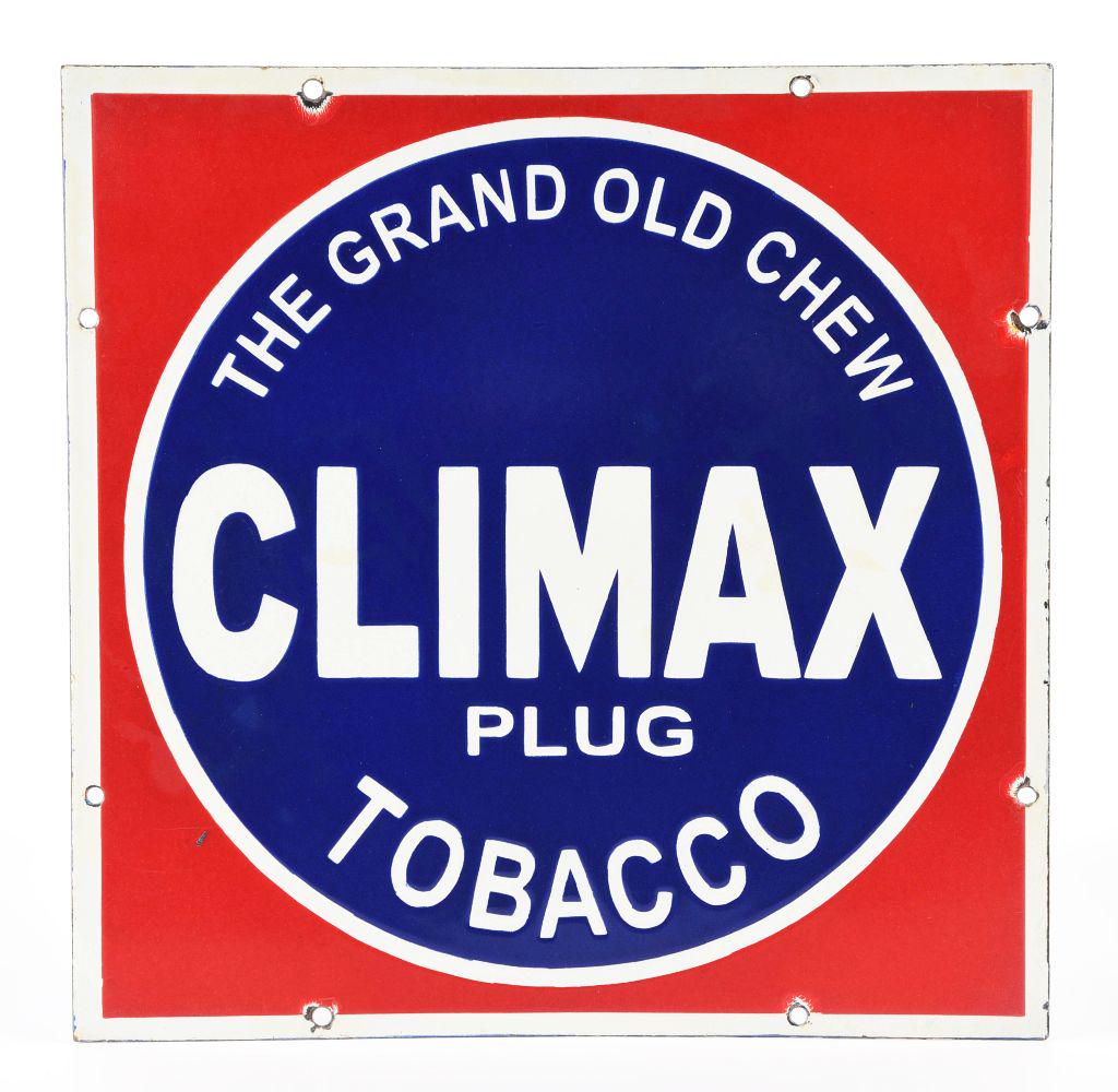 The Grand Old Chew Climax Plug Tobacco Sign