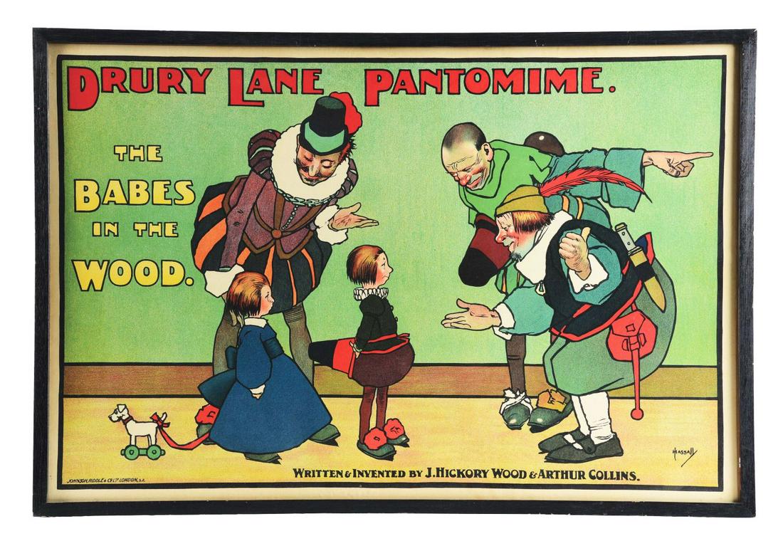 DRURY LANE PANTOMIME "THE BABES IN THE WOOD" POSTER. (1 of 5)