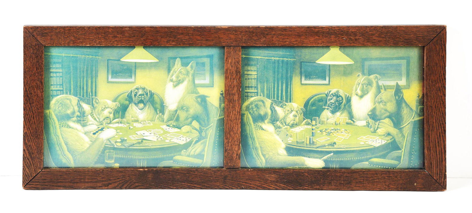 ICONIC GRAPHIC OF DOGS PLAYING POKER FRAMED ADVERTISEMENT. (1 of 2)