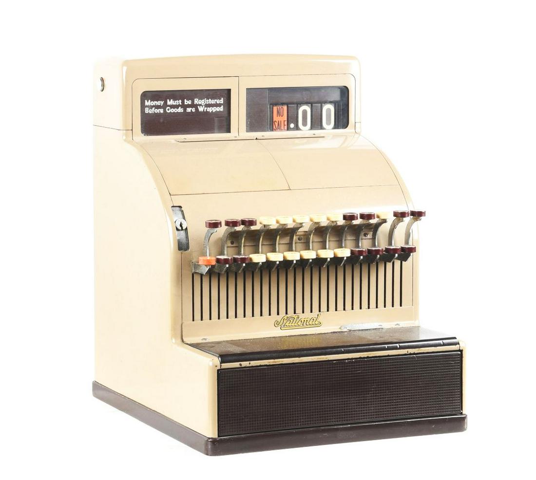 LOT OF 2: NATIONAL CASH REGISTER MODEL 126(2)X AND TAPE ROLLS.: National Cash register model 126, complete and in working order. Light scratches and signs of wear. Comes with an assortment of receipt rolls. Condition:(Very Good).13 - 1/4" x 15" x 17 - 1/2".Dimensi