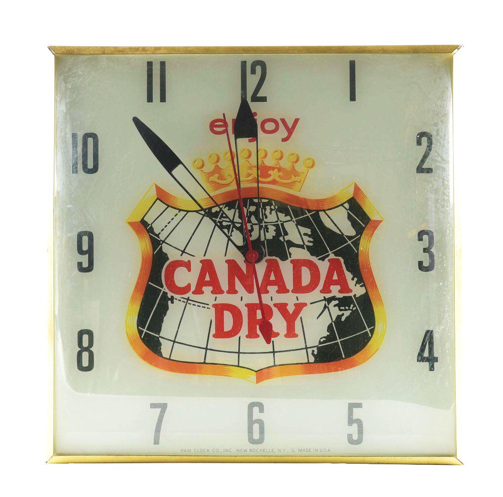 CANADA DRY PAM CLOCK. (1 of 2)
