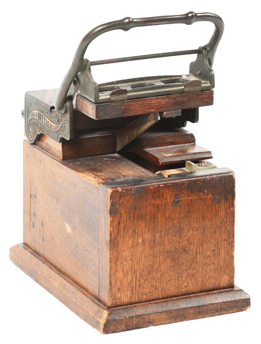JAS H. MATTHEWS AND CO. EARLY CARD CUTTER. (1 of 6)