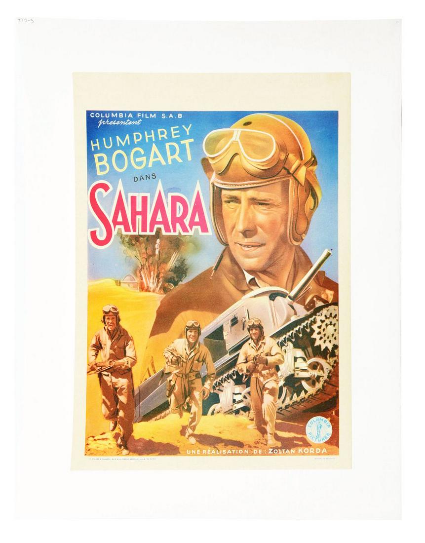 SAHARA LINEN-BACKED MOVIE POSTER. (1 of 5)