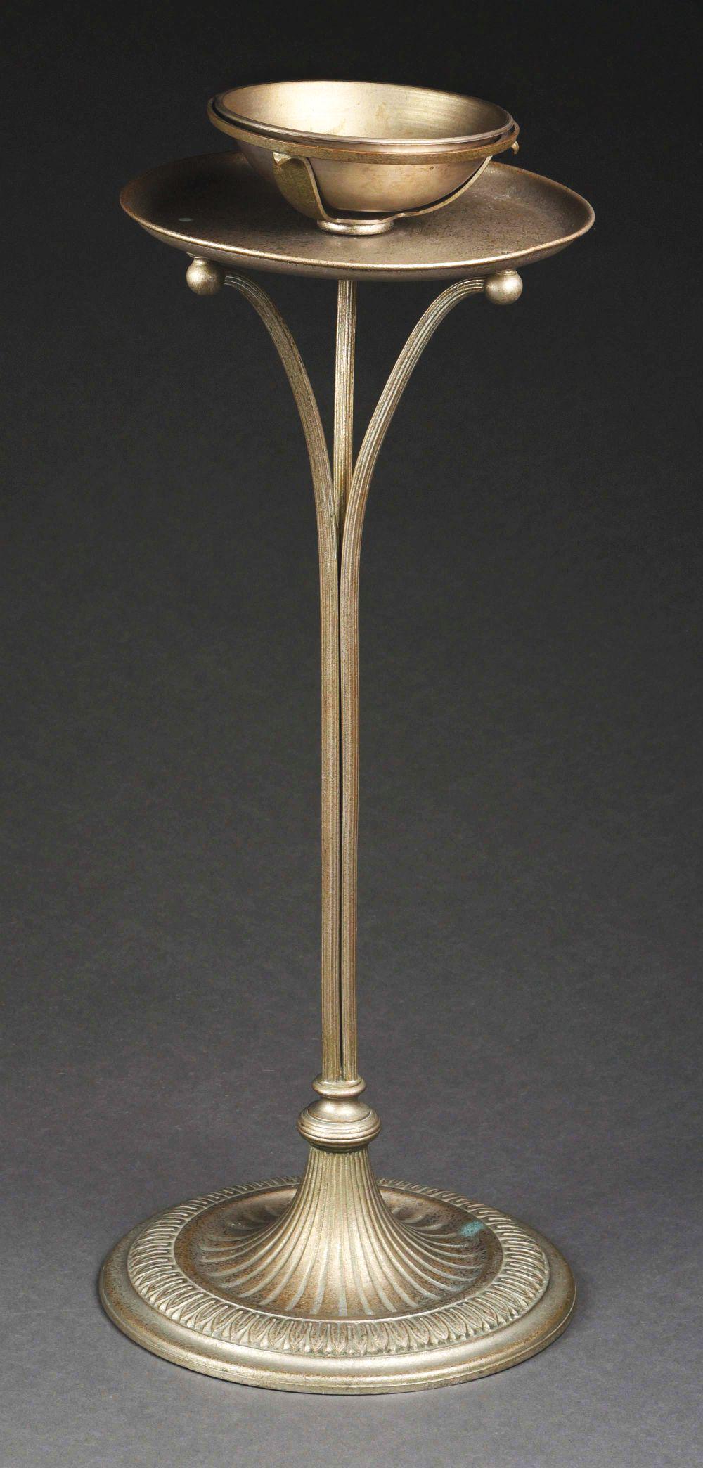 TIFFANY STUDIOS SILVER ASHTRAY. (1 of 5)