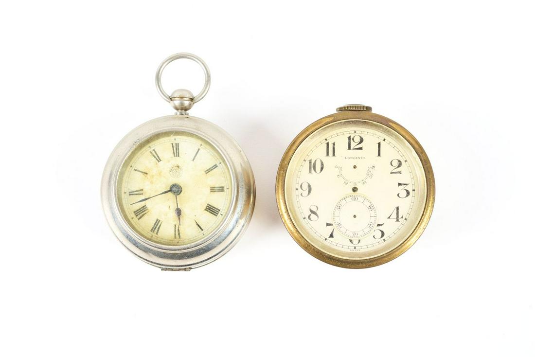 LOT OF 2: MISC POCKET WATCHES. (1 of 2)