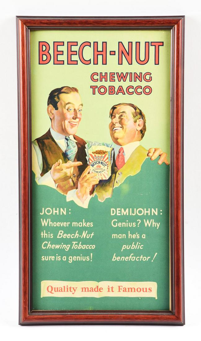 BEECH-NUT CHEWING TOBACCO FRAMED PRINT. (1 of 2)