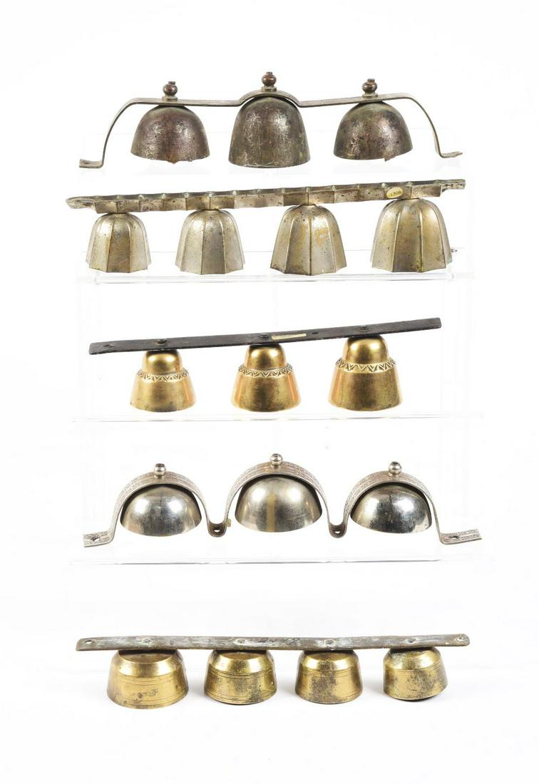 LOT OF 5: SETS OF DRAY OR TEAM BELLS. (1 of 2)